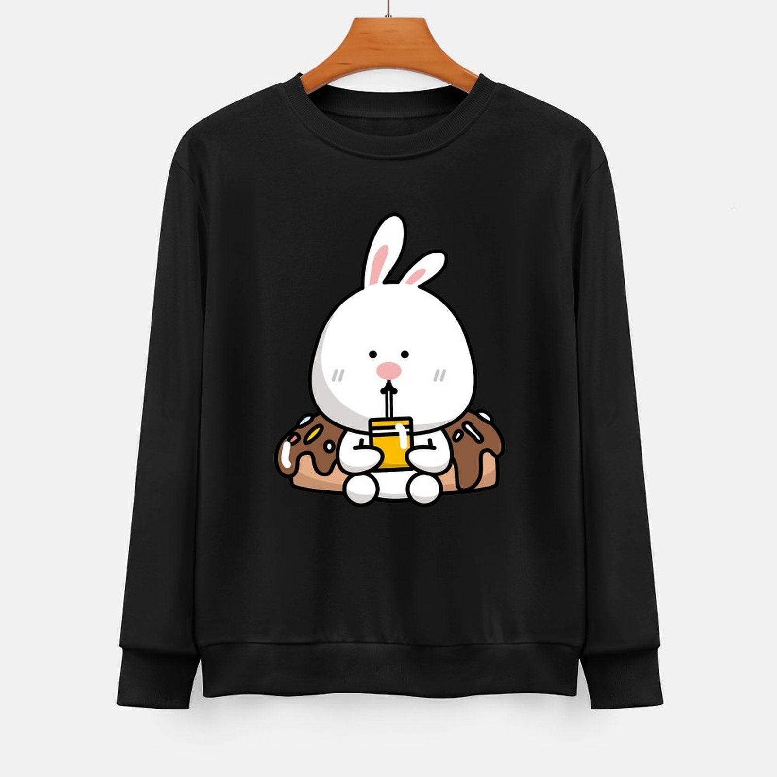 Front Patterned Long Sleeve TopCrisp Print Relaxed Fit